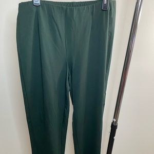 BNWOT J Jill Hunter green ponte pant. Sz: L